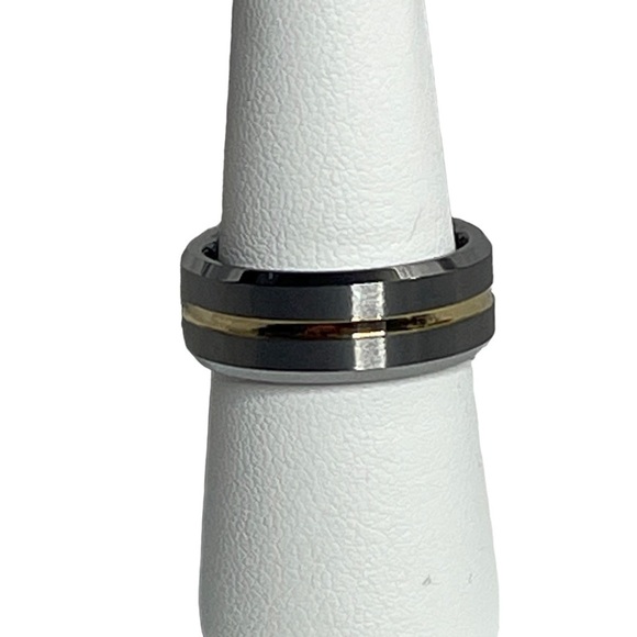 Nuni Jewelry 8mm Tungsten comfort band wedding ring NWT - Picture 1 of 8